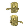 Schlage Accent Lever Keyed Entry Lock Camelot Trim