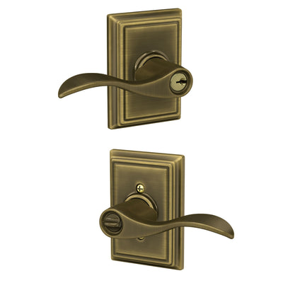 Schlage Accent Lever Keyed Entry Lock Addison Trim