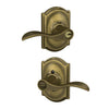 Schlage Accent Lever Keyed Entry Lock Camelot Trim