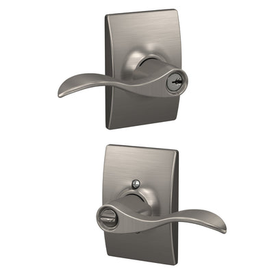 Schlage Accent Lever Keyed Entry Lock Century Trim