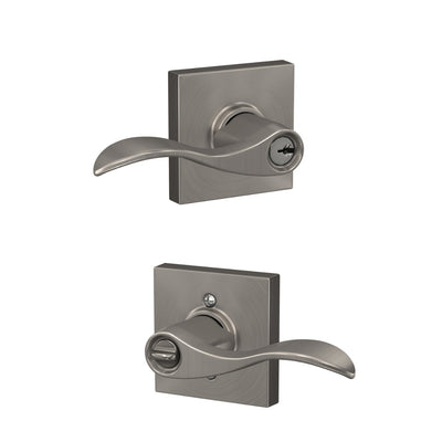 Schlage Accent Lever Keyed Entry Lock Collins Trim