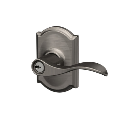 Schlage Accent Lever Keyed Entry Lock Camelot Trim