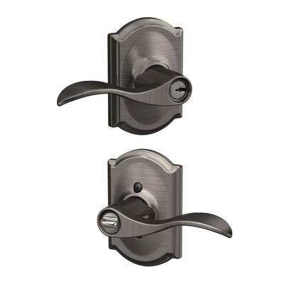 Schlage Accent Lever Keyed Entry Lock Camelot Trim