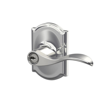 Schlage Accent Lever Keyed Entry Lock Camelot Trim