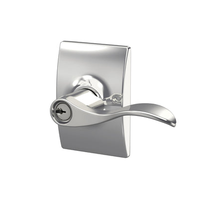 Schlage Accent Lever Keyed Entry Lock Century Trim