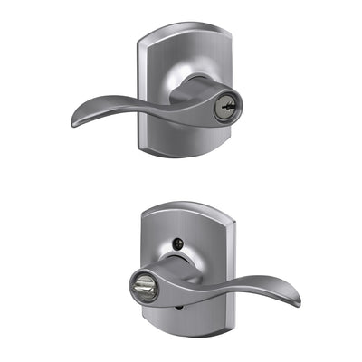 Schlage Accent Lever Keyed Entry Lock Greenwich Trim