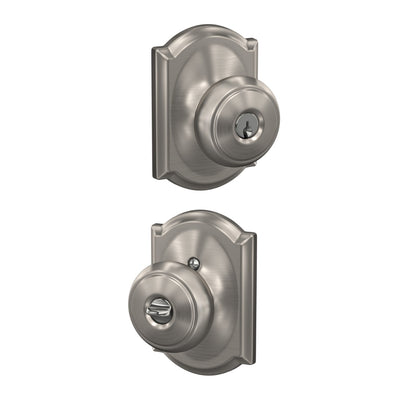 Schlage Knob Keyed Entry Lock Camelot Trim