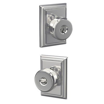 Schlage Bowery Knob Keyed Entry Lock Addison Trim