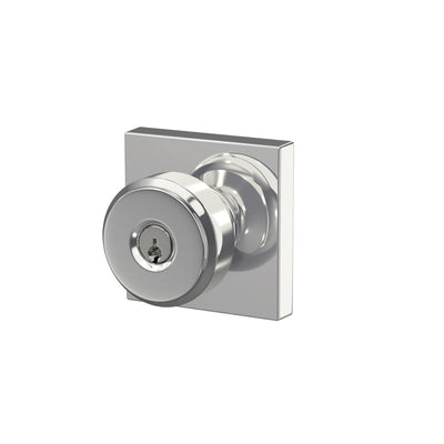 Schlage Bowery Knob Keyed Entry Lock Collins Trim