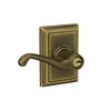 Schlage Flair Lever Keyed Entry Lock Antique Brass