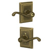 Schlage Flair Lever Keyed Entry Lock Antique Brass