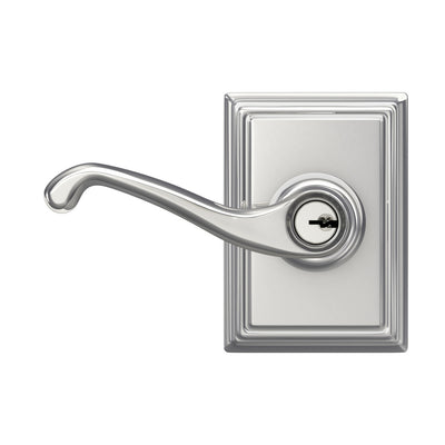 Schlage Flair Lever Keyed Entry Lock Antique Brass