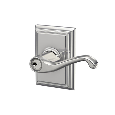 Schlage Flair Lever Keyed Entry Lock Antique Brass