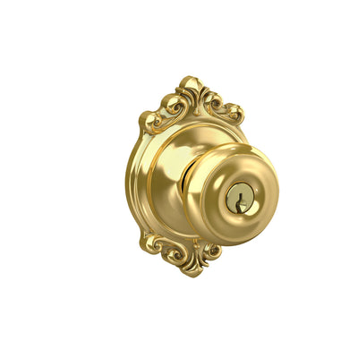 Schlage Georgian Knob Keyed Entry Lock Brookshire Trim