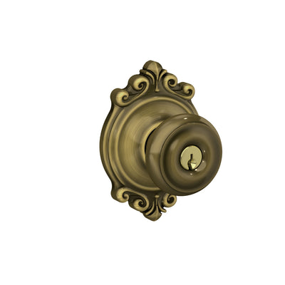 Schlage Georgian Knob Keyed Entry Lock Brookshire Trim