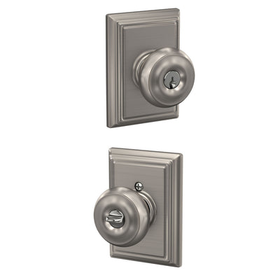 Schlage Georgian Knob Keyed Entry Lock Addison Trim