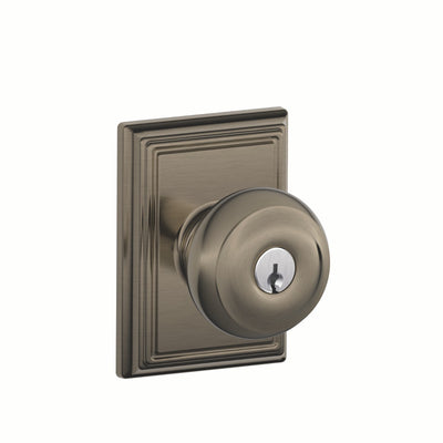 Schlage Georgian Knob Keyed Entry Lock Addison Trim