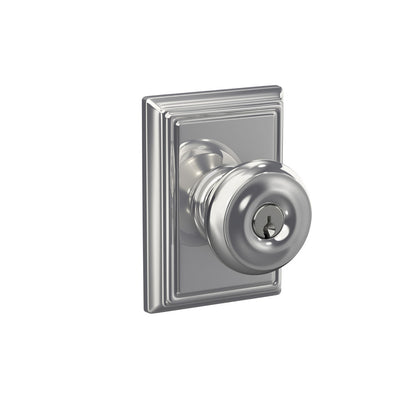 Schlage Georgian Knob Keyed Entry Lock Addison Trim