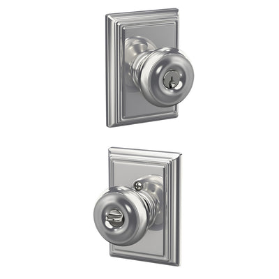 Schlage Georgian Knob Keyed Entry Lock Addison Trim