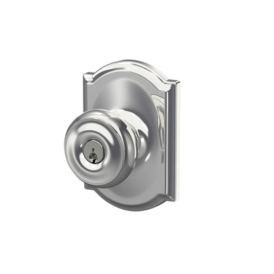 Schlage Georgian Knob Keyed Entry Lock Camelot Trim