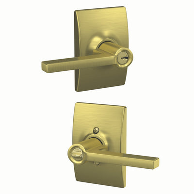 Schlage Latitude Lever Keyed Entry Lock Century Trim