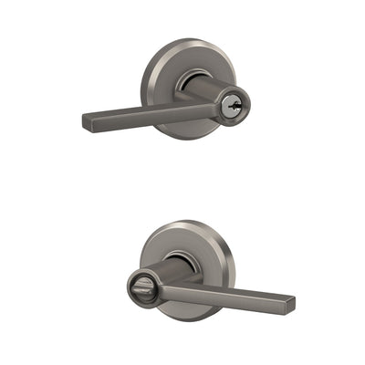 Schlage Latitude Lever Keyed Entry Lock Greyson Trim