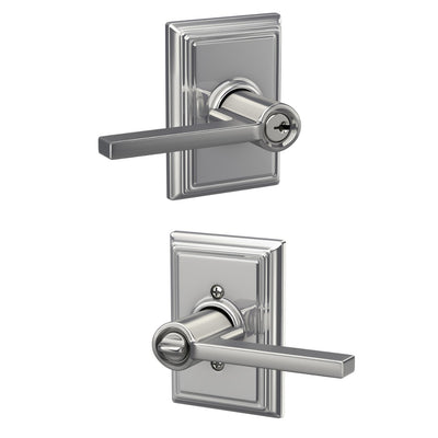 Schlage Latitude Lever Keyed Entry Lock Addison Trim