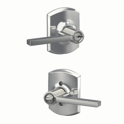 Schlage Latitude Lever Keyed Entry Lock Greenwich Trim