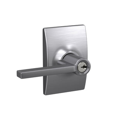 Schlage Latitude Lever Keyed Entry Lock Century Trim