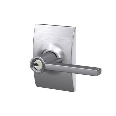 Schlage Latitude Lever Keyed Entry Lock Century Trim