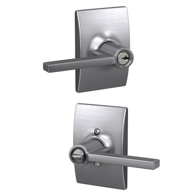 Schlage Latitude Lever Keyed Entry Lock Century Trim