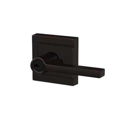 Schlage Latitude Lever Keyed Entry Lock Upland Trim