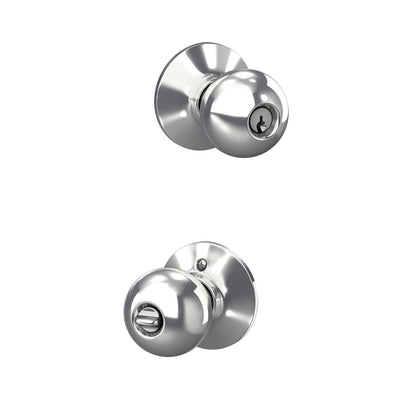 Schlage Orbit Knob Keyed Entry Lock Standard Trim