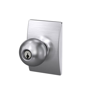 Schlage Orbit Knob Keyed Entry Lock Century Trim