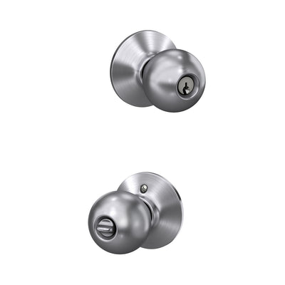 Schlage Orbit Knob Keyed Entry Lock Standard Trim