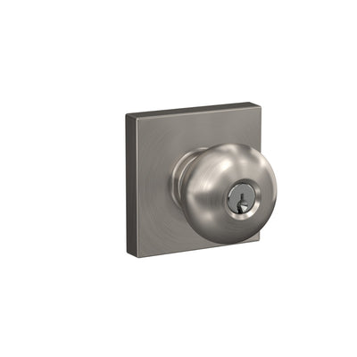 Schlage Plymouth Knob with Collins Trim Keyed Entry Lock