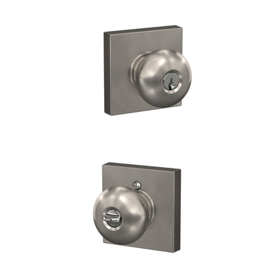 Schlage Plymouth Knob with Collins Trim Keyed Entry Lock