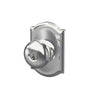 Schlage Plymouth Knob Keyed Entry Lock Camelot Trim