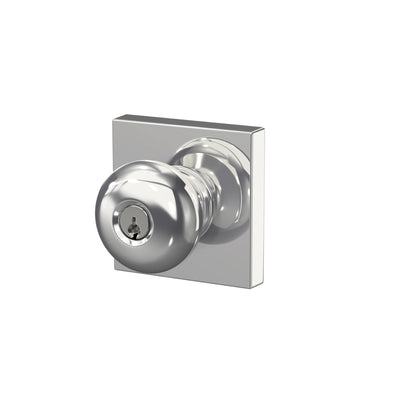 Schlage Plymouth Knob with Collins Trim Keyed Entry Lock