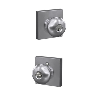 Schlage Plymouth Knob with Collins Trim Keyed Entry Lock