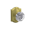 Schlage Custom Alexandria Glass Non-Turning Knob Camelot Trim