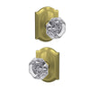 Schlage Custom Alexandria Glass Non-Turning Knob Camelot Trim