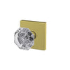 Schlage Custom Alexandria Glass Non-Turning Knob Collins Trim