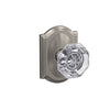 Schlage Custom Alexandria Glass Non-Turning Knob Camelot Trim