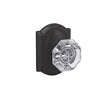 Schlage Custom Alexandria Glass Non-Turning Knob Camelot Trim