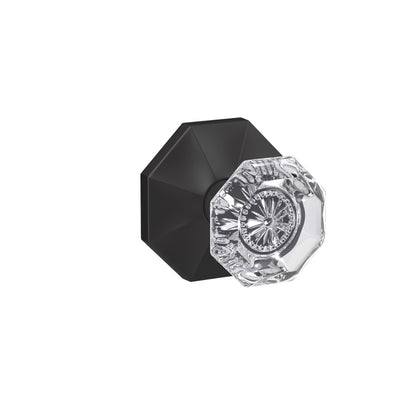 Schlage Custom Alexandria Glass Non-Turning Knob Rosewood Trim