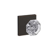 Schlage Custom Alexandria Glass Non-Turning Knob Collins Trim