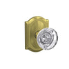 Schlage Custom Hobson Glass Non-Turning Knob Camelot Trim