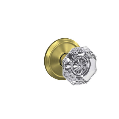 Schlage Custom Alexandria Glass Knob Combined Interior Hall-Closet and Bed-Bath Lock Alden Trim