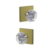 Schlage Custom Alexandria Glass Knob Combined Interior Hall-Closet and Bed-Bath Lock Collins Trim